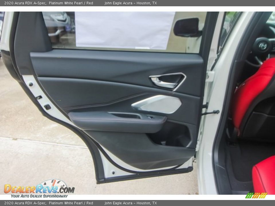 2020 Acura RDX A-Spec Platinum White Pearl / Red Photo #20