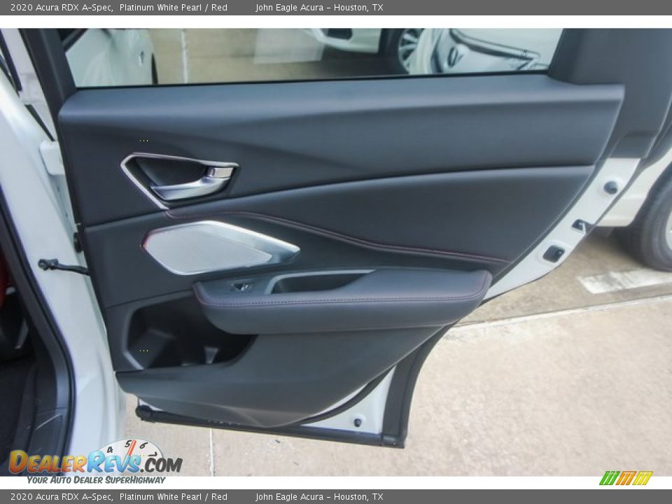 2020 Acura RDX A-Spec Platinum White Pearl / Red Photo #24