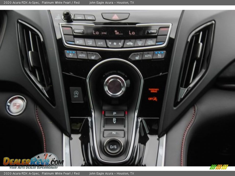 2020 Acura RDX A-Spec Platinum White Pearl / Red Photo #33