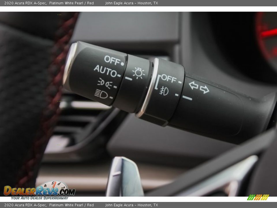 2020 Acura RDX A-Spec Platinum White Pearl / Red Photo #36