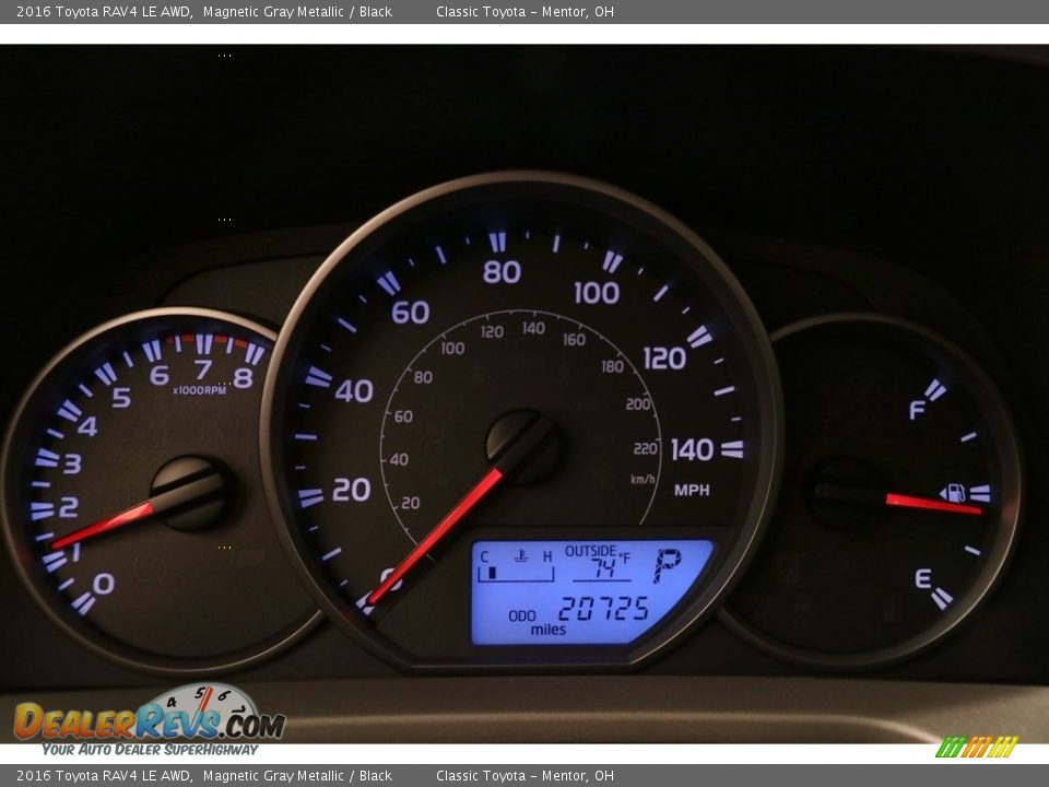 2016 Toyota RAV4 LE AWD Magnetic Gray Metallic / Black Photo #7