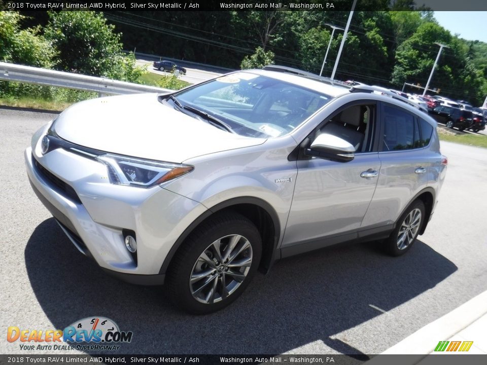 2018 Toyota RAV4 Limited AWD Hybrid Silver Sky Metallic / Ash Photo #6