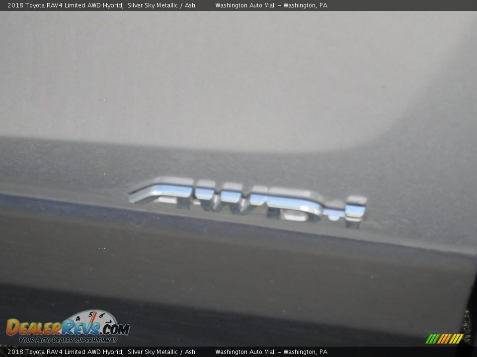 2018 Toyota RAV4 Limited AWD Hybrid Silver Sky Metallic / Ash Photo #8