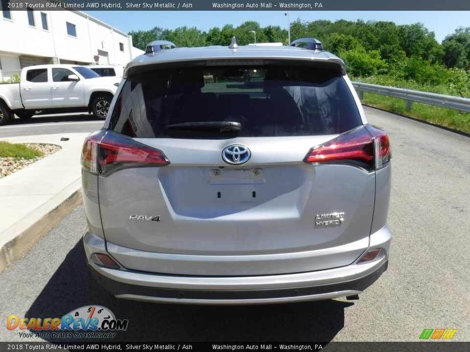 2018 Toyota RAV4 Limited AWD Hybrid Silver Sky Metallic / Ash Photo #9