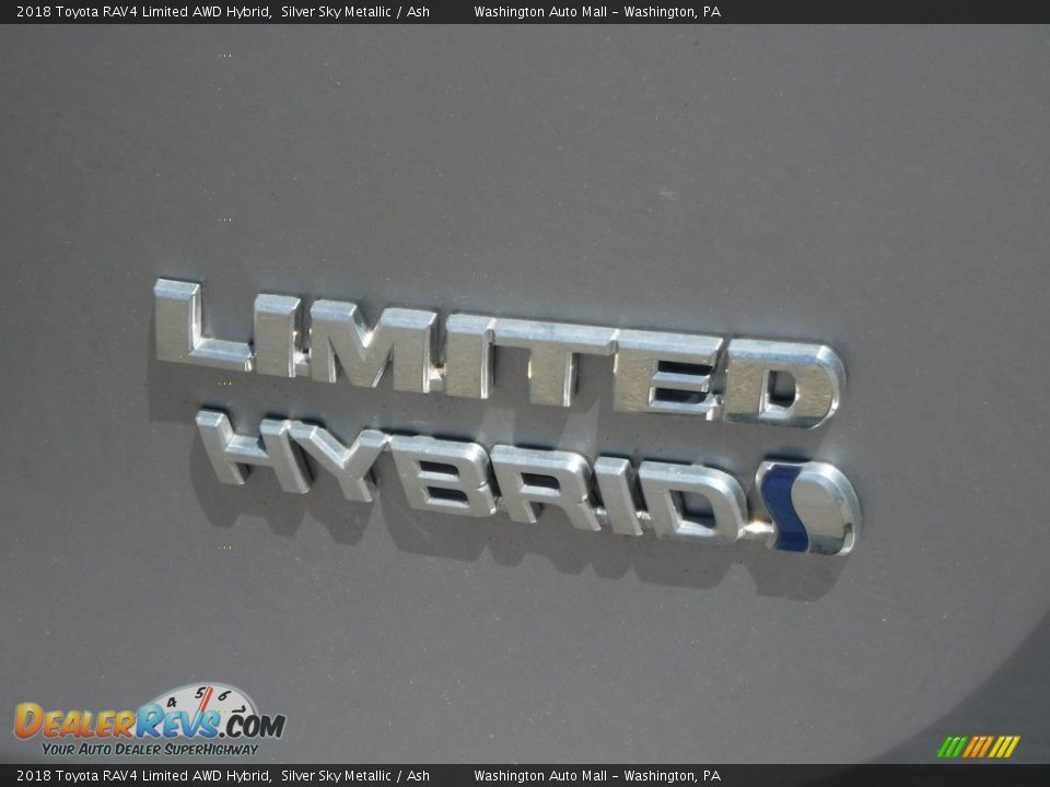 2018 Toyota RAV4 Limited AWD Hybrid Silver Sky Metallic / Ash Photo #11