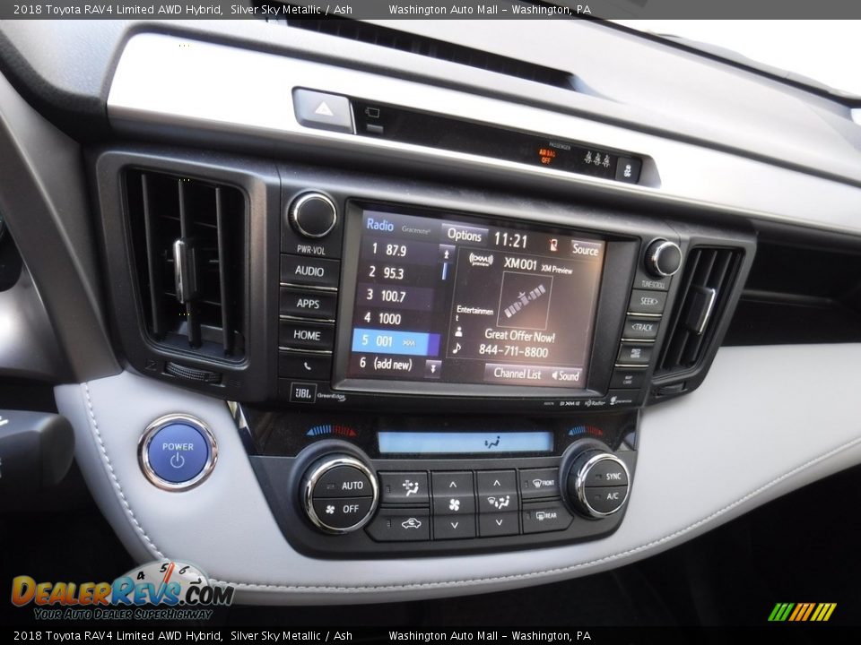 2018 Toyota RAV4 Limited AWD Hybrid Silver Sky Metallic / Ash Photo #19