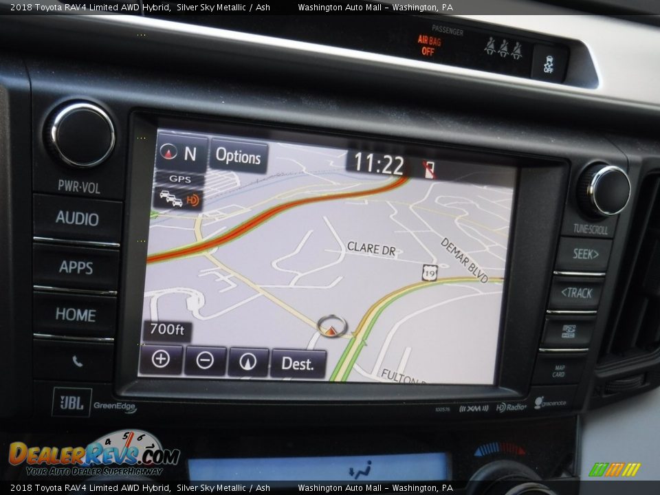 2018 Toyota RAV4 Limited AWD Hybrid Silver Sky Metallic / Ash Photo #20