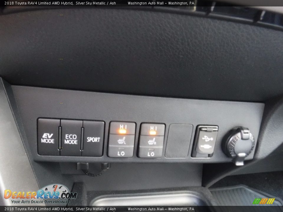 2018 Toyota RAV4 Limited AWD Hybrid Silver Sky Metallic / Ash Photo #22