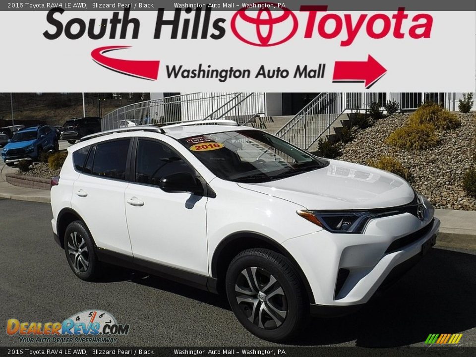 2016 Toyota RAV4 LE AWD Blizzard Pearl / Black Photo #1