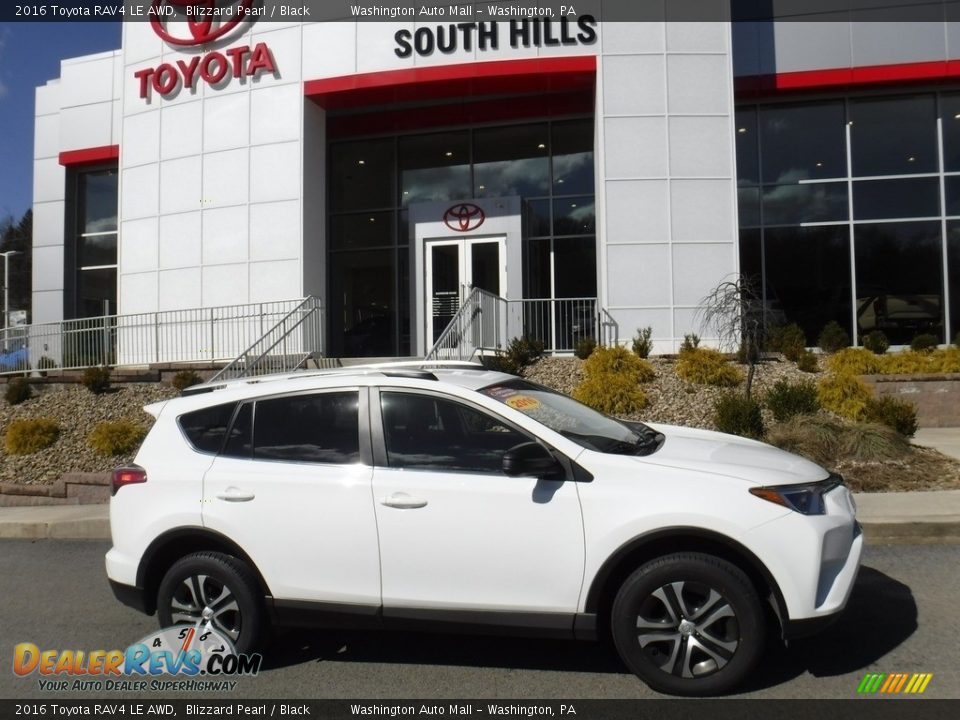 2016 Toyota RAV4 LE AWD Blizzard Pearl / Black Photo #2
