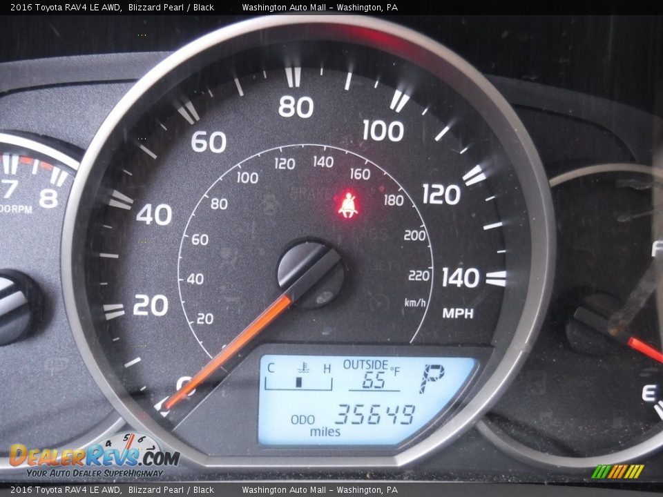 2016 Toyota RAV4 LE AWD Blizzard Pearl / Black Photo #25