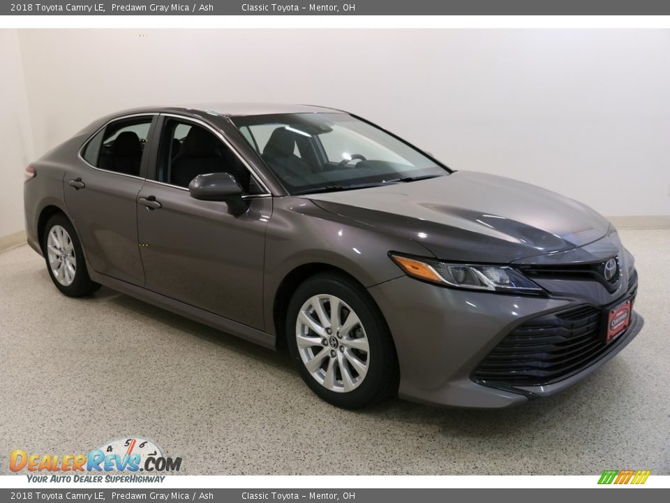 2018 Toyota Camry LE Predawn Gray Mica / Ash Photo #1