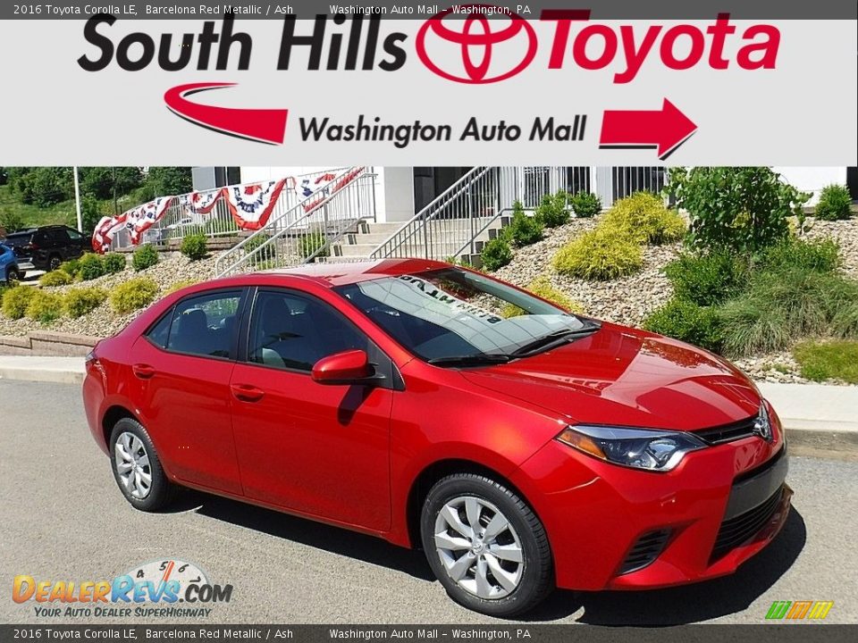 2016 Toyota Corolla LE Barcelona Red Metallic / Ash Photo #1