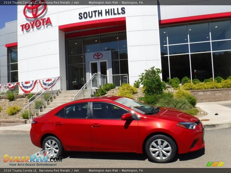 2016 Toyota Corolla LE Barcelona Red Metallic / Ash Photo #2