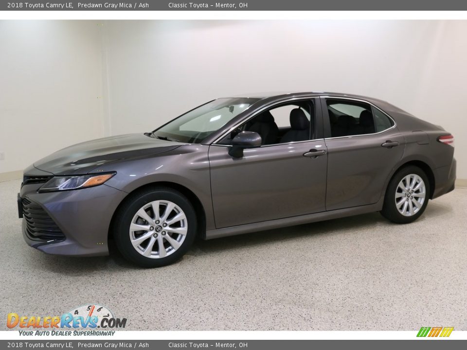 2018 Toyota Camry LE Predawn Gray Mica / Ash Photo #3