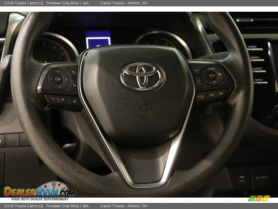 2018 Toyota Camry LE Predawn Gray Mica / Ash Photo #7