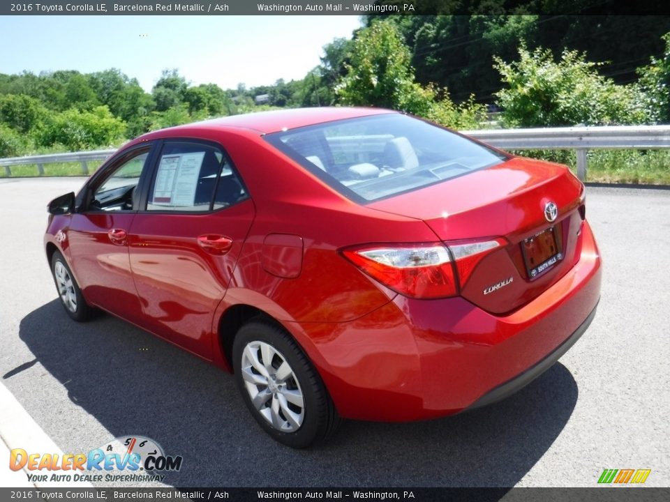 2016 Toyota Corolla LE Barcelona Red Metallic / Ash Photo #7