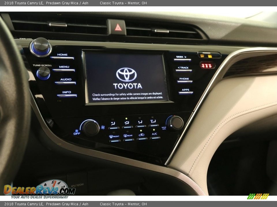 2018 Toyota Camry LE Predawn Gray Mica / Ash Photo #9