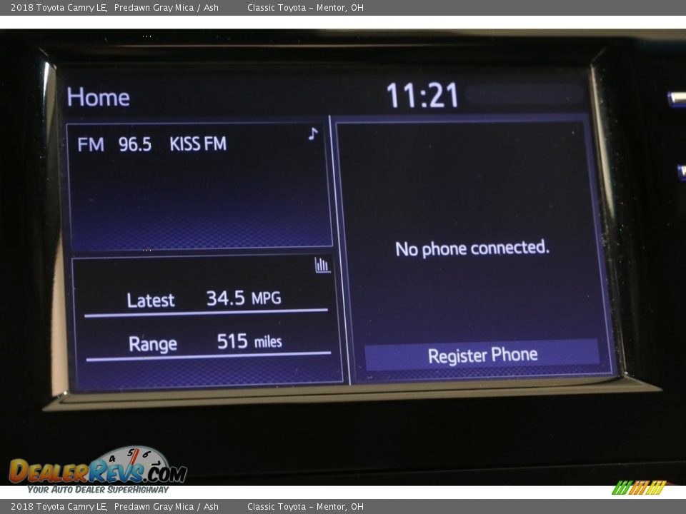 2018 Toyota Camry LE Predawn Gray Mica / Ash Photo #10