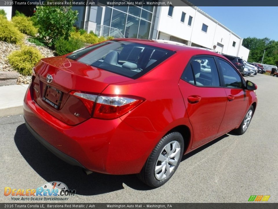 2016 Toyota Corolla LE Barcelona Red Metallic / Ash Photo #9