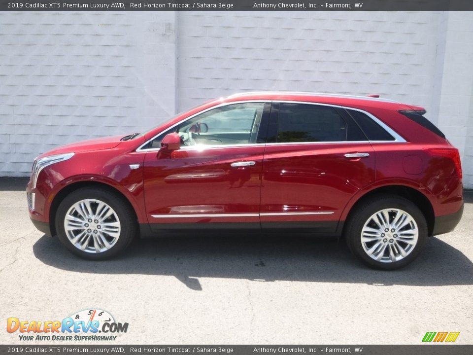 2019 Cadillac XT5 Premium Luxury AWD Red Horizon Tintcoat / Sahara Beige Photo #5