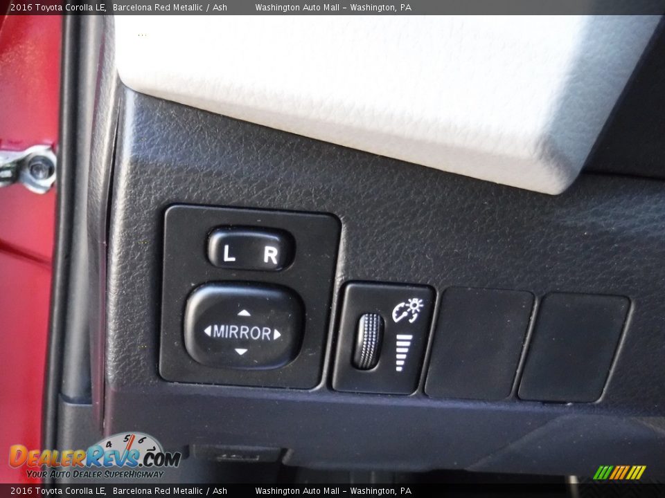 2016 Toyota Corolla LE Barcelona Red Metallic / Ash Photo #12
