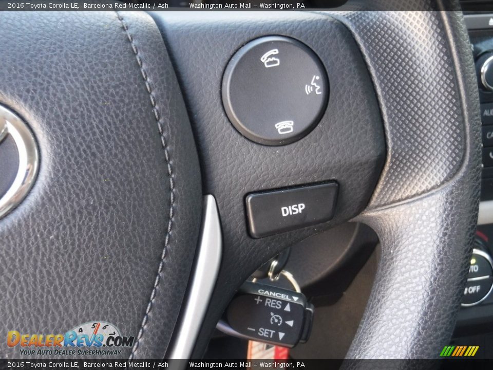2016 Toyota Corolla LE Barcelona Red Metallic / Ash Photo #17