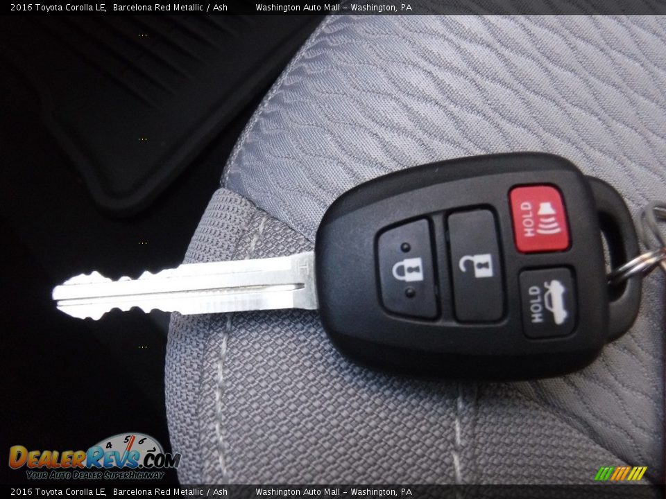 2016 Toyota Corolla LE Barcelona Red Metallic / Ash Photo #23
