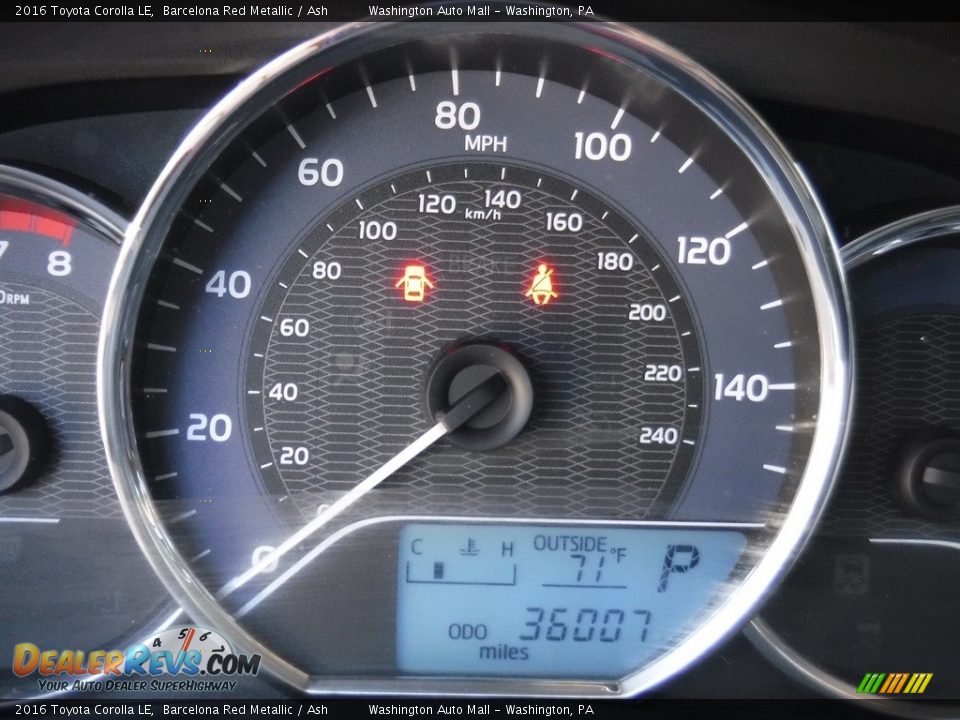 2016 Toyota Corolla LE Barcelona Red Metallic / Ash Photo #25