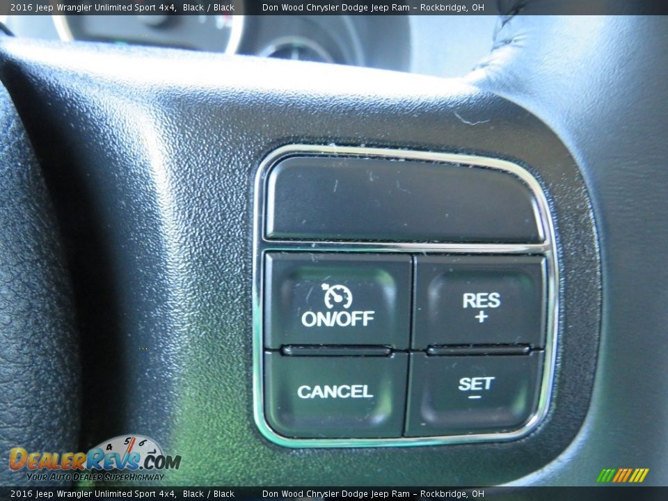 2016 Jeep Wrangler Unlimited Sport 4x4 Black / Black Photo #25