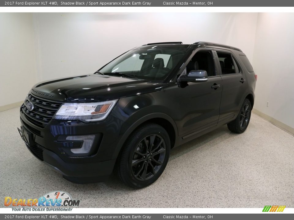 2017 Ford Explorer XLT 4WD Shadow Black / Sport Appearance Dark Earth Gray Photo #3
