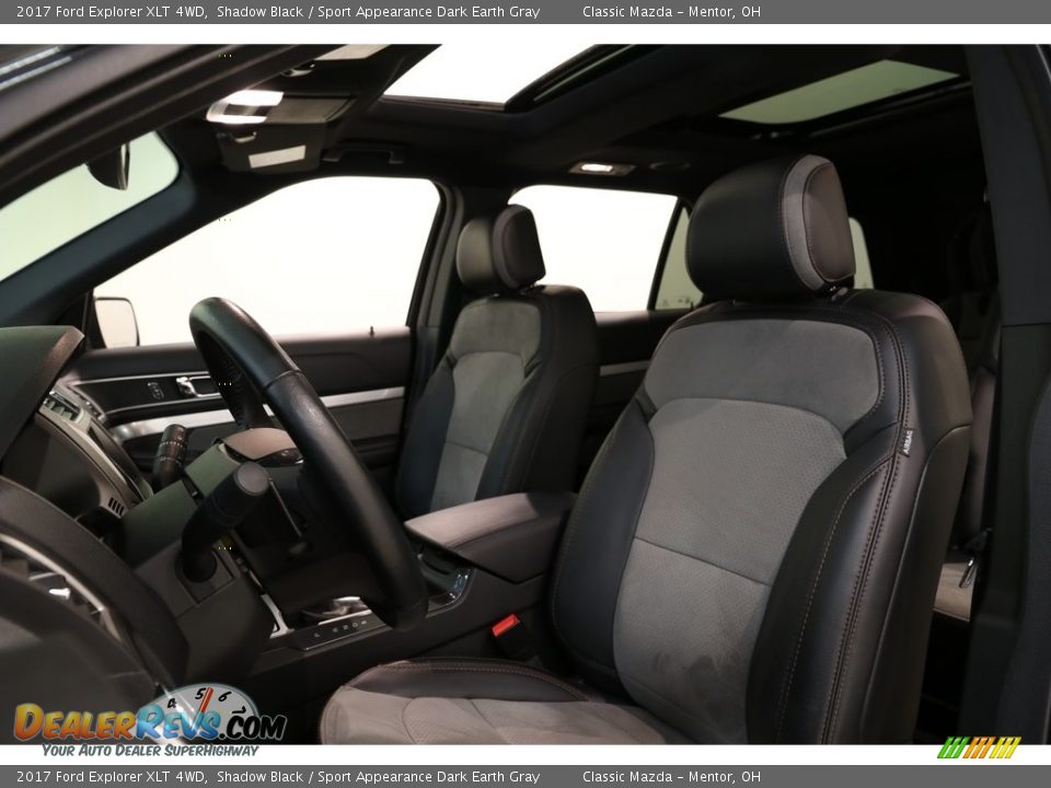 2017 Ford Explorer XLT 4WD Shadow Black / Sport Appearance Dark Earth Gray Photo #6