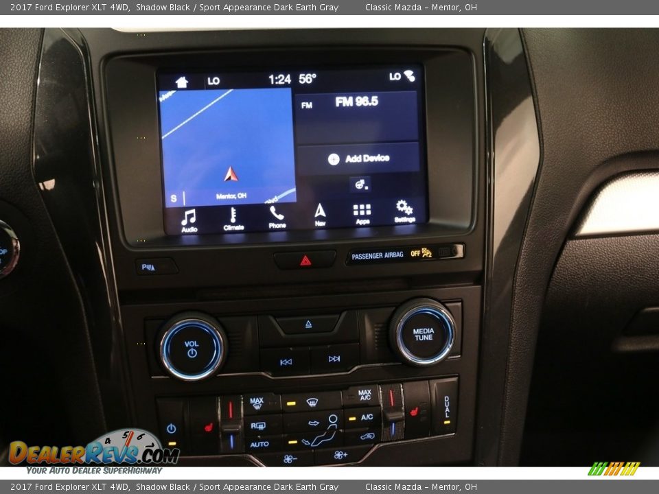 2017 Ford Explorer XLT 4WD Shadow Black / Sport Appearance Dark Earth Gray Photo #9