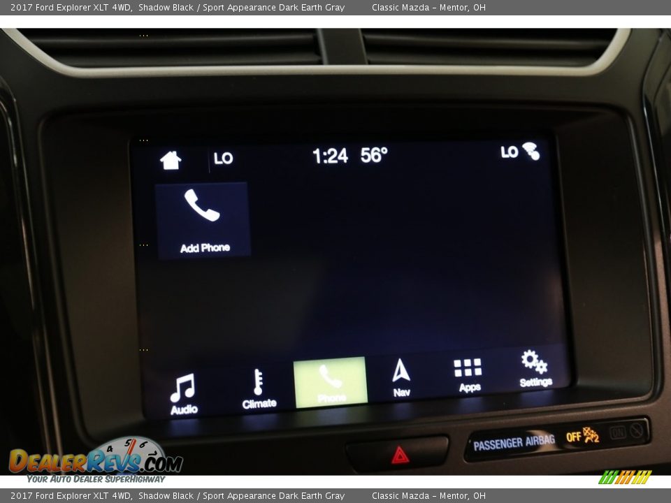 2017 Ford Explorer XLT 4WD Shadow Black / Sport Appearance Dark Earth Gray Photo #10