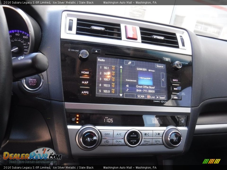 2016 Subaru Legacy 3.6R Limited Ice Silver Metallic / Slate Black Photo #18