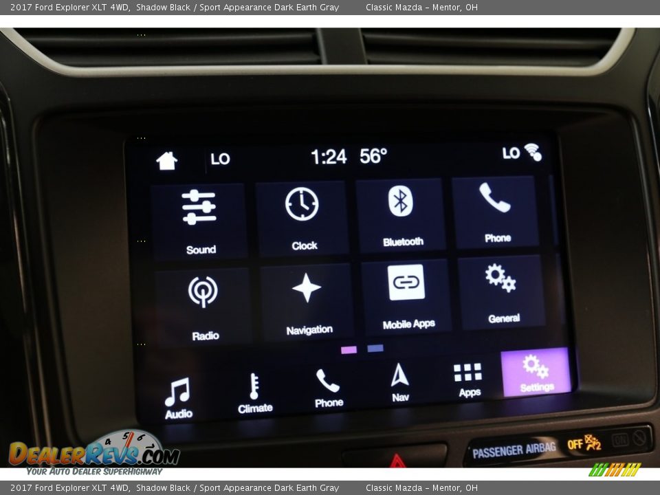 2017 Ford Explorer XLT 4WD Shadow Black / Sport Appearance Dark Earth Gray Photo #13