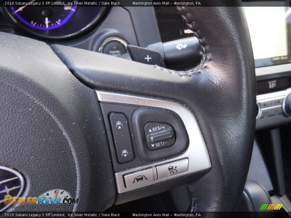 2016 Subaru Legacy 3.6R Limited Ice Silver Metallic / Slate Black Photo #24
