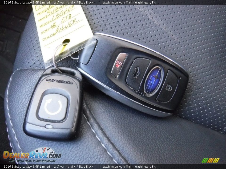 2016 Subaru Legacy 3.6R Limited Ice Silver Metallic / Slate Black Photo #27