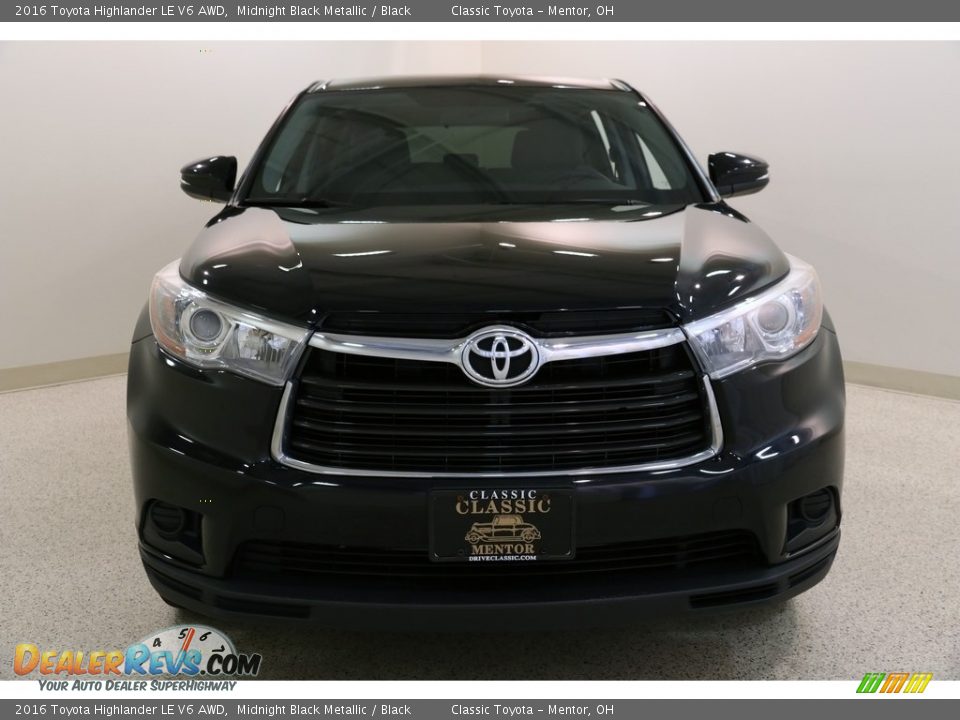 2016 Toyota Highlander LE V6 AWD Midnight Black Metallic / Black Photo #2