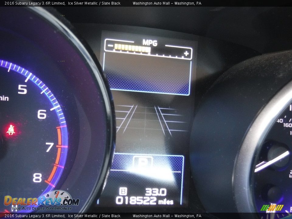 2016 Subaru Legacy 3.6R Limited Ice Silver Metallic / Slate Black Photo #29