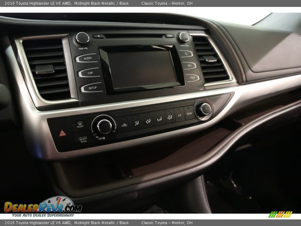 2016 Toyota Highlander LE V6 AWD Midnight Black Metallic / Black Photo #8