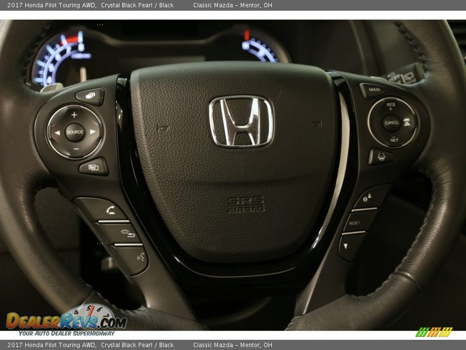 2017 Honda Pilot Touring AWD Crystal Black Pearl / Black Photo #8