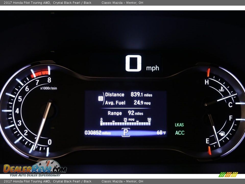 2017 Honda Pilot Touring AWD Crystal Black Pearl / Black Photo #9