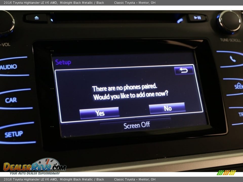 2016 Toyota Highlander LE V6 AWD Midnight Black Metallic / Black Photo #12