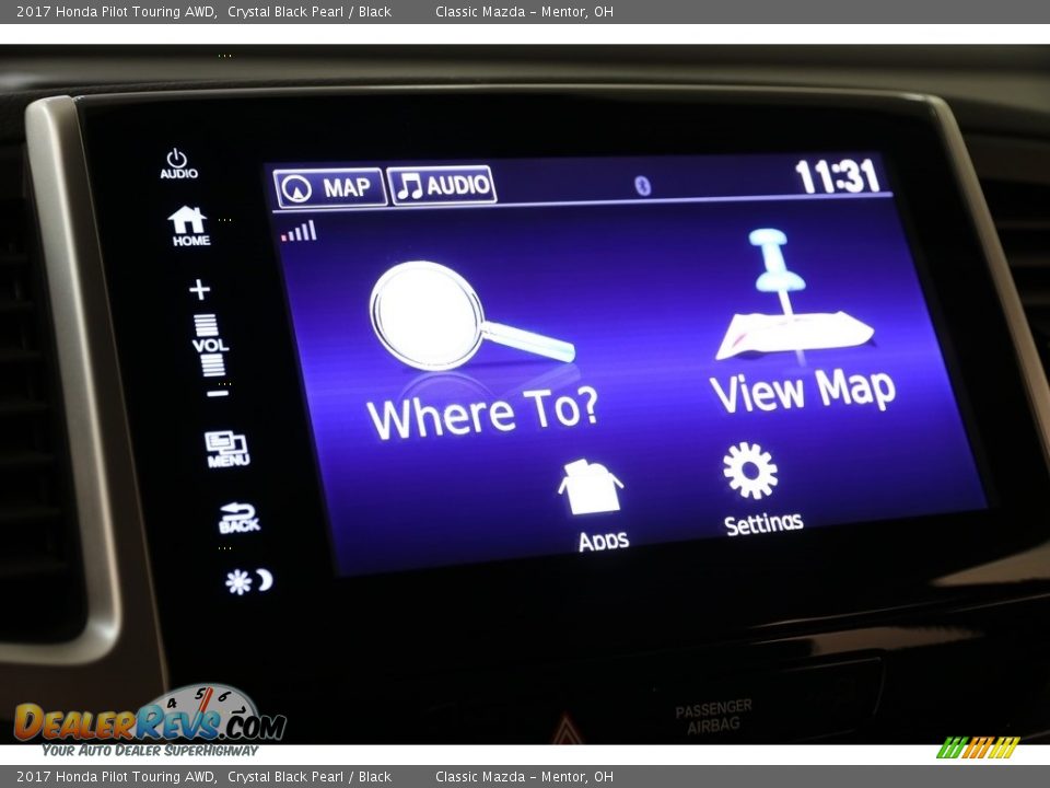 2017 Honda Pilot Touring AWD Crystal Black Pearl / Black Photo #12
