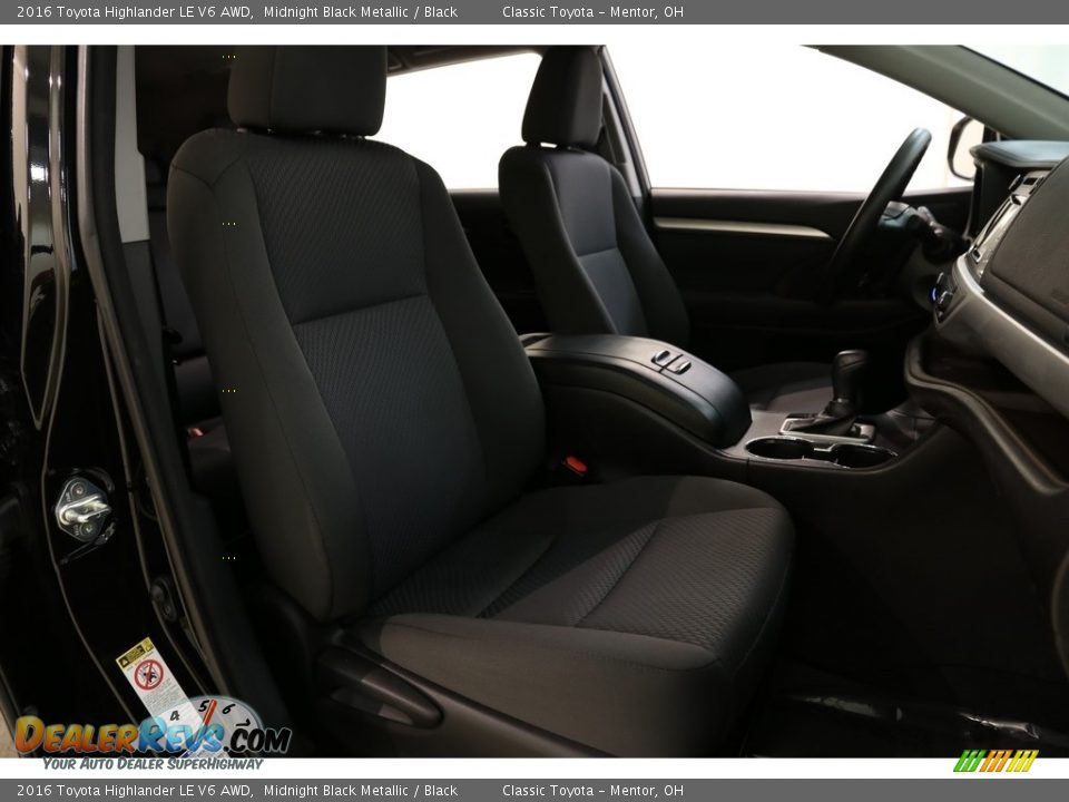 2016 Toyota Highlander LE V6 AWD Midnight Black Metallic / Black Photo #15