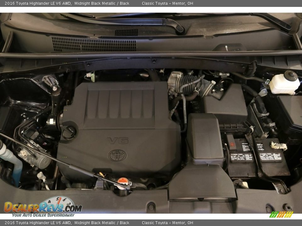 2016 Toyota Highlander LE V6 AWD Midnight Black Metallic / Black Photo #20