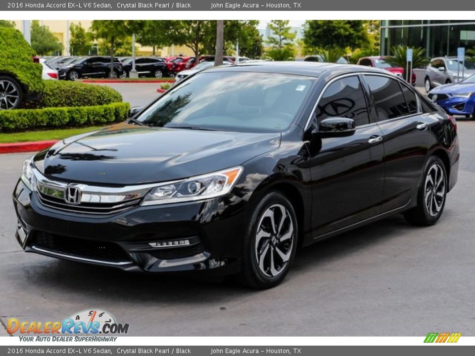 2016 Honda Accord EX-L V6 Sedan Crystal Black Pearl / Black Photo #3