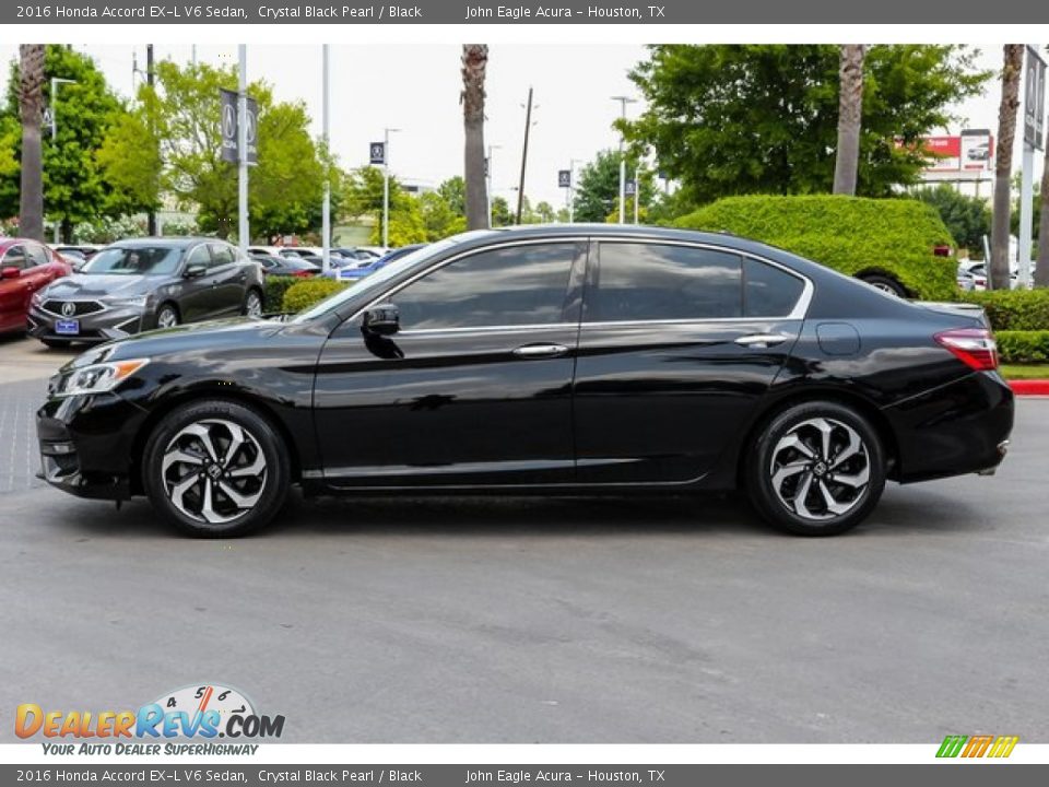 2016 Honda Accord EX-L V6 Sedan Crystal Black Pearl / Black Photo #4