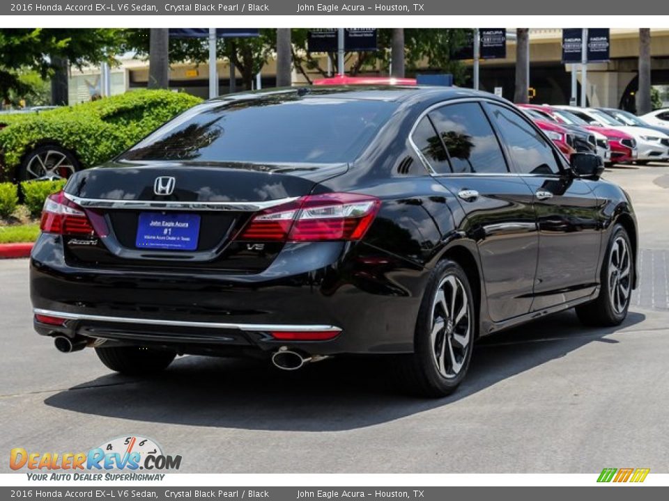 2016 Honda Accord EX-L V6 Sedan Crystal Black Pearl / Black Photo #7